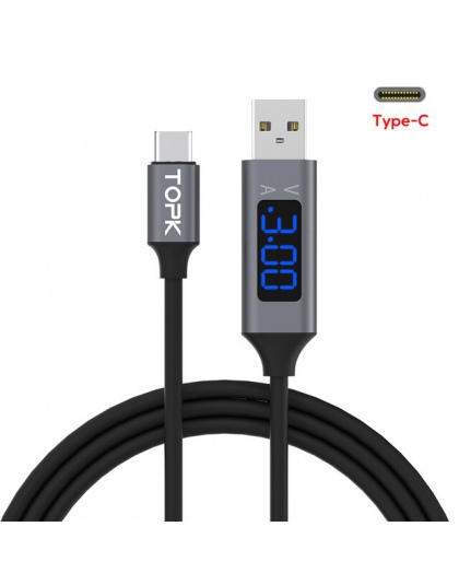 TOPK D-Line2 szybkie ładowanie USB 3.0 kabel USB typu C, napięcia i prądu do synchronizacji danych USB-C kabel do Xiaomi A1 Sams