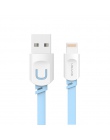 Dla kabel do iphone IOS 12 11 10 USAMS 2.1A szybkie ładowanie 0.25 m 1 m 1.5 m płaskie do ładowania danych Usb kabel dla iPhone 