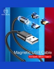 MOOJECAL LED magnetyczny kabel USB dla iPhone Xs Max 8 7 6 Plus USB typu C kabel Micro USB kabel do Samsung xiaomi Huawei USB C