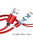 MOOJECAL LED magnetyczny kabel USB dla iPhone Xs Max 8 7 6 Plus USB typu C kabel Micro USB kabel do Samsung xiaomi Huawei USB C