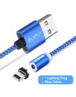 RAXFLY magnetyczny ładowarka kabel USB dla Samsung S9 S8 magnes Micro USB typu C drutu dla iPhone 7 8 XR ładowania LED oświetlen