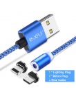 RAXFLY magnetyczny ładowarka kabel USB dla Samsung S9 S8 magnes Micro USB typu C drutu dla iPhone 7 8 XR ładowania LED oświetlen