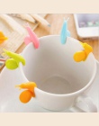 5 sztuk śliczne ślimak kształt silikonowy uchwyt na kubek kubek herbaty wiszące narzędzia herbaty narzędzia losowy kolor