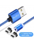 RAXFLY magnetyczny ładowarka kabel USB dla Samsung S9 S8 magnes Micro USB typu C drutu dla iPhone 7 8 XR ładowania LED oświetlen