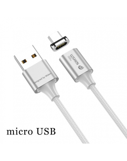 WSKEN X2 magnetyczny kabel do ładowania dla ładowarka do iPhone’a kabel Micro USB USB typu C 3A kabel magnetyczny do Samsung USB