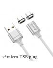 WSKEN X2 magnetyczny kabel do ładowania dla ładowarka do iPhone’a kabel Micro USB USB typu C 3A kabel magnetyczny do Samsung USB