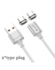 WSKEN X2 magnetyczny kabel do ładowania dla ładowarka do iPhone’a kabel Micro USB USB typu C 3A kabel magnetyczny do Samsung USB