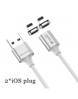 WSKEN X2 magnetyczny kabel do ładowania dla ładowarka do iPhone’a kabel Micro USB USB typu C 3A kabel magnetyczny do Samsung USB