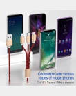 ROCK kabel USB dla iPhone XS Max XR X 8 7 6 5 dla Xiaomi Samsung ładowarka samochodowa 3 w 1 Micro USB typu C oświetlenie ładowa