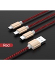 ROCK kabel USB dla iPhone XS Max XR X 8 7 6 5 dla Xiaomi Samsung ładowarka samochodowa 3 w 1 Micro USB typu C oświetlenie ładowa