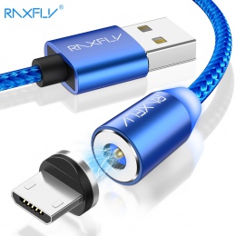 RAXFLY magnetyczny kabel USB typu C kabel oświetleniowy magnes ładowarka dla iPhone XS Max XR Samsung S9 magnetyczny micro USB p