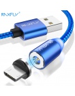 RAXFLY magnetyczny kabel USB typu C kabel oświetleniowy magnes ładowarka dla iPhone XS Max XR Samsung S9 magnetyczny micro USB p