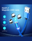 RAXFLY magnetyczny kabel USB typu C kabel oświetleniowy magnes ładowarka dla iPhone XS Max XR Samsung S9 magnetyczny micro USB p