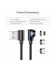 FLOVEME (typ L) 1 M magnetyczny kabel USB dla iPhone ładowania Micro USB typu C do Samsung Galaxy S9 Plus uwaga 9 USB-C ładowark