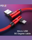 PZOZ szybko ładujący kabel micro usb 90 stopni micro usb ładowarka micro usb przewód danych dla xiaomi redmi huawei kabel do tab