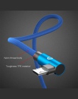 PZOZ szybko ładujący kabel micro usb 90 stopni micro usb ładowarka micro usb przewód danych dla xiaomi redmi huawei kabel do tab