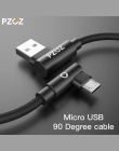 PZOZ szybko ładujący kabel micro usb 90 stopni micro usb ładowarka micro usb przewód danych dla xiaomi redmi huawei kabel do tab