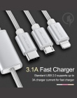 Jellico 3 w 1 kabel USB do iphone'a szybkie ładowanie kabel do Androida Micro USB typu C typu c 3in1 komórkowy kable telefoniczn