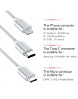 Jellico 3 w 1 kabel USB do iphone'a szybkie ładowanie kabel do Androida Micro USB typu C typu c 3in1 komórkowy kable telefoniczn