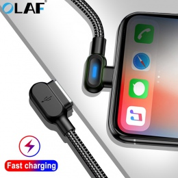 OLAF kabel Micro USB 2A do szybkiego ładowania danych kabel do Samsung Huawei Xiaomi LG z systemem android 90 stopni telefon z M