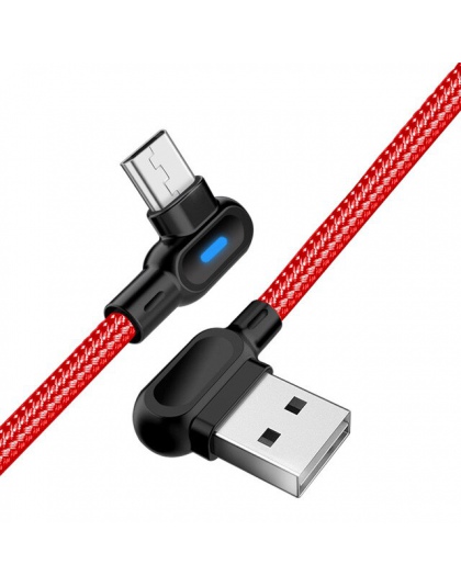 OLAF kabel Micro USB 2A do szybkiego ładowania danych kabel do Samsung Huawei Xiaomi LG z systemem android 90 stopni telefon z M