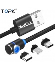 TOPK L-Line1 w kształcie litery L 90 stopni magnetyczny kabel USB, magnes kabel USB typu C & Micro kabel USB i kabel USB dla iPh