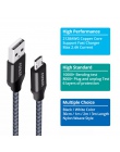 FONKEN kabel Micro USB 2.4A Mini szybka ładowarka USB kabel do telefonu 2128AWG 1 m 2 m 3 m szybkie ładowanie plecionka przewód 