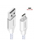 FONKEN kabel Micro USB 2.4A Mini szybka ładowarka USB kabel do telefonu 2128AWG 1 m 2 m 3 m szybkie ładowanie plecionka przewód 