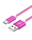 VOXLINK Nylon pleciony kabel micro USB 1 m/2 m/3 m synchronizacja danych USB ładowarka kabel do Samsung HTC LG huawei xiaomi z s