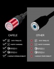 Cafele najnowszy LED QC3.0 magnetyczny kabel USB dla iPhone kabel Micro USB typ C pleciony kabel ładowarka do Samsunga Xiaomi Hu