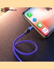 Cafele najnowszy LED QC3.0 magnetyczny kabel USB dla iPhone kabel Micro USB typ C pleciony kabel ładowarka do Samsunga Xiaomi Hu