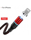 Cafele najnowszy LED QC3.0 magnetyczny kabel USB dla iPhone kabel Micro USB typ C pleciony kabel ładowarka do Samsunga Xiaomi Hu