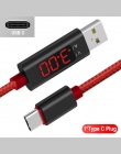 ANBES USB typu C Micro USB kabel do Xiaomi Huawei Samsung szybkie ładowanie kabel USB C z LED cyfrowy wyświetlacz uchwyt na tele