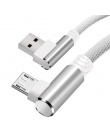 OLAF kabel Micro USB 1 M 2 M 3 M 90 stopni szybkie ładowanie danych przewód ładowarki do Samsung Xiaomi redmi Huawei telefonu z 