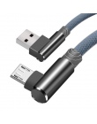 OLAF kabel Micro USB 1 M 2 M 3 M 90 stopni szybkie ładowanie danych przewód ładowarki do Samsung Xiaomi redmi Huawei telefonu z 