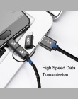 A.S 3in1 telefon komórkowy USB kabel do transmisji danych dla iPhone kabel Micro USB typu C ładowarka kabel do Xiaomi Huawei Sam