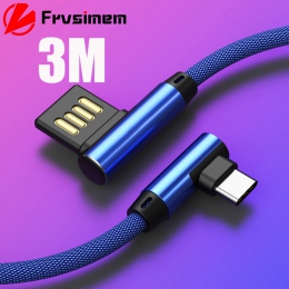 USBC typu C 2.4A 2A szybkie ładowanie Usb C kabel USB typu c 90 stopni L typu C 3.1 danych przewód ładowarka Usb c do Samsung Xi