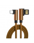 USBC typu C 2.4A 2A szybkie ładowanie Usb C kabel USB typu c 90 stopni L typu C 3.1 danych przewód ładowarka Usb c do Samsung Xi