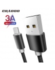 3A kabel Micro USB 3 M Fast ładowania Nylon USB do synchronizacji danych telefonu komórkowego z systemem Android ładowarka kabel