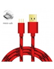 3A kabel Micro USB 3 M Fast ładowania Nylon USB do synchronizacji danych telefonu komórkowego z systemem Android ładowarka kabel