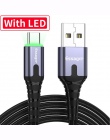 Essager 3A USB typu C kabel LED do Samsung S9 S8 jeden plus 6 t Xiaomi Huawei szybki kabel do ładowania USB typu C c ładowarka p