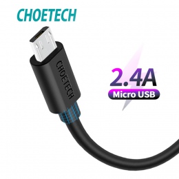 CHOETECH kabel Micro USB 5 V 2.4A 1 m 0.5 m A męski na Micro B męski szybkie ładowanie danych i przesyłanie komórkowy kabel do S