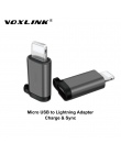 VOXLINK Mini Micro USB do oświetlenia 8 pinów do Apple Adapter z brelok do kluczy dla iphone X XS XR 6 7 plus synchronizacji kon