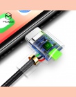 Przewód USB z wtyczką kątową 90° dla iphone Mcdodo szybkie ładowanie danych synchronizacji LED dla iphone X 8 7 6 5 6 s Plus kab