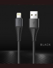 ROCK o wysokiej wytrzymałości kabel USB 2.4A dla Apple iPhone X 8 7 6 Plus warkocz do ładowania danych szybka ładowarka 120 CM 2