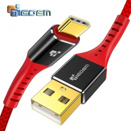 TIEGEM 3.1 USB typu C kabel Nylon szybkie ładowanie USB typu C USB-C kabel do ładowarki Data Sync dla Oneplus 2 Zuk Z2 nexusa 5X