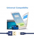TOPK Micro USB kabel Nylon pleciony drut metalowa wtyczka synchronizacji danych do ładowania danych Micro USB kabel ładowania do