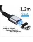 Kabel magnetyczny dla iphone ładowarka magnetyczna do oświetlenia kabel Micro USB typu C kabel do szybkiego ładowania Microusb U