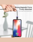 FLOVEME 1 M/2 M LED kabel magnetyczny, kabel Micro USB typ C magnes ładowarka 2A pleciony kabel do telefonu dla iPhone Xr Xs X S