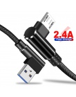 OLAF 90 stopni kabel Micro usb szybkie ładowanie kabel do telefonu prawo gry kąt komórkowy kable telefoniczne USB micro 2.0 kabe